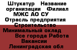 Штукатур › Название организации ­ Филиал МЖС АО СУ-155 › Отрасль предприятия ­ Строительство › Минимальный оклад ­ 35 000 - Все города Работа » Вакансии   . Ленинградская обл.